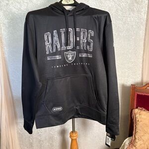 New Era Combine Training Black Raiders Sweater hoodie Size M NWT